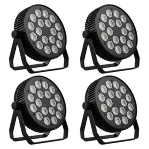 <span class=keywords><strong>Mini</strong></span> projecteur <span class=keywords><strong>LED</strong></span> plat 18x10W RGBWA UV 4-en-1 5-en-1 6-en-1 DMX512 pour éclairage de scène, mariage, événement, église - Product Image 1