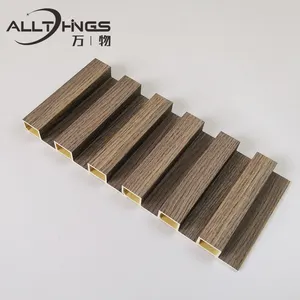 195-28mm 3d decorative fluted wpc Wood grain wall panel luxury wall cladding interior