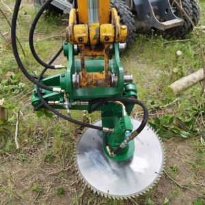 Cortador de tocón de madera, cabezal de sierra de corte de ramas, máquina divisora de sierra circular, procesador de leña, cabezal de sierra de excavadora para recorte - Product Image 3