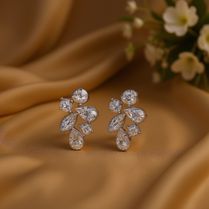 Orecchini in Oro Bianco con Diamanti Taglio a Pera Colore D Naturale Certificati per Gioielli di Lusso da Matrimonio per Donne - Product Image 2