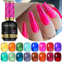 BORN PRETTY PRO Vernis à gel gelée de glace à effet de verre brisé sans hema Vernis à gel UV transparent translucide avec logo personnalisé pour salon