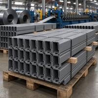 Profilé en acier en U H2 solaire Q235B 41*62*2.0/2.5 pour système de montage photovoltaïque