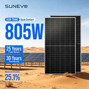 แผงโซลาร์เซลล์ Sunevo รับประกัน 30 ปี 750w 770w 805w แบบ N Type Bc สองหน้า (Bifacial) กระจกสองชั้น สำหรับฟาร์มขนาดใหญ่ B 15 - Product Image 1