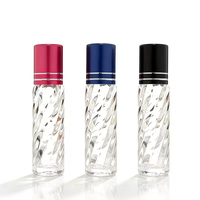 Vente en gros de flacons à bille en verre rectangulaires écologiques de 4 ml, transparents, avec bouchon à vis, pour parfum, huile essentielle, emballage de parfum, impression sérigraphique