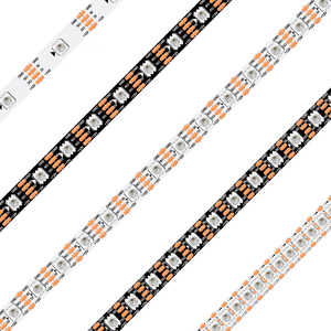 工程级 WS2815 数字 LED 灯带 60灯/米 双数据线 高可靠性 白色/黑色 PCB DC12V 智能 RGB 像素灯带 - Product Image 1