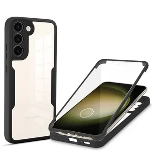360 Full Body Front+Back Mobile Phone Case For Galaxy S24 S23 Ultra S22 plus S20 S21 FE A34 A14 5G Bumper Shockproof Back Cover