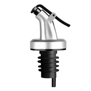 Oil Bottle Stopper Lock Plug Seal Leak-proof Food Grade Rubber Nozzle Sprayer Liquor Dispenser Wine Pourer Kitchen Bar Tool