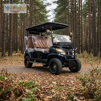 Voiturette de golf électrique tout-terrain surélevée 4 places avec batterie au lithium 72V