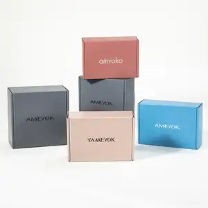 Caixa de papel ondulado para embalagem de roupas, cosméticos e sapatos de bebê, caixa para envio personalizada com logotipo