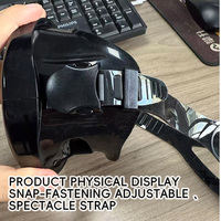 Masque de plongée ovale sans cadre en silicone ZMZ DIVE M610 avec logo personnalisé, à lentille unique, large champ de vision, pour la plongée avec tuba