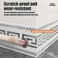 Panneau de carrelage en marbre épaissi, autocollant, imperméable, décoration, bande de protection pour murs et sols, pour la décoration intérieure