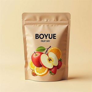 Factory Wholesale Brown Kraft <b>Paper</b> ZipLock Bag Reusable <b>Stand</b> up Pouch Food Packaging for Baby Food Dried Fruit Plastic Pouch - Product Image 3