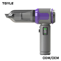 Aspirateur à main 3-en-1 USB rechargeable avec écran numérique, élimination de la poussière en un clic, vidage automatique, moteur sans balais 17000 Pa
