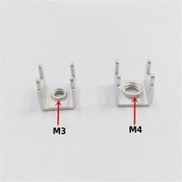Support de circuit imprimé en laiton conducteur à quatre pieds avec vis M4, borne soudée PCB1M3
