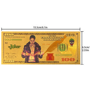 Spedizione gratuita collezione di film personalizzata Harley Quinn carta di plastica placcato oro lamina banconota - Product Image 4