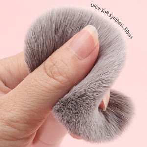 Juego de Brochas de Maquillaje de 12 Piezas de Alta Calidad, Color Rosa Claro, Pelo Sintético, Mango de Madera Mate, Logotipo Personalizado, <span class=keywords><strong>para</strong></span> Rostro y Corrector - Product Image 2