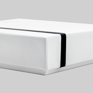 定制标志豪华白卡纸包装<span class=keywords><strong>2</strong></span>件可拆卸盖刚性礼品盒 - Product Image 4