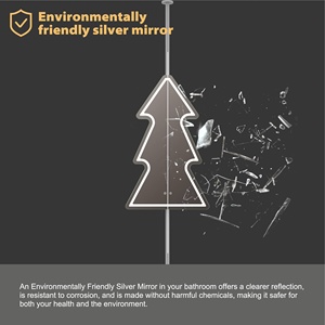 <span class=keywords><strong>Espejo</strong></span> de Baño con Marco Metálico Colgante de Techo, Personalizado, para Proyectos Hoteleros, Antivaho, LED, Irregular, con Luces - Product Image 5