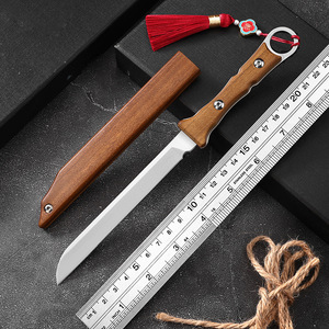 Cuchillo para frutas de madera maciza para el hogar, cuchillo multifuncional para carne, cuchillo para bistec y chuleta de cordero para barbacoa, cuchillo afilado - Product Image 1