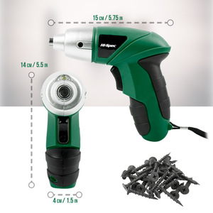 Hi-Spec Electric <b>Power</b> Screw Driver 15cm Green Black DIY <b>Tool</b> for General Maintenance and Repair - Product Image 1