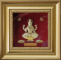 Vente en gros usine Cadre photo 3D pour peinture, Artisanat et Art religieux indien avec feuille d'or véritable 99,9% et feuille d'or 24K