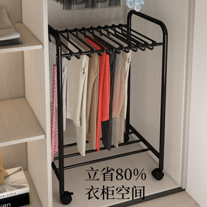 Organizador de Ropa Metálico Jinsheng W105, Perchero Rectangular Minimalista Móvil con Almacenamiento para Uso Doméstico - Product Image 3