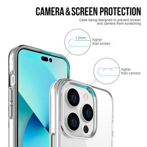 <span class=keywords><strong>Coque</strong></span> de portable <span class=keywords><strong>hybride</strong></span> rigide en acrylique Ultra transparent, pour <span class=keywords><strong>iPhone</strong></span> <span class=keywords><strong>11</strong></span>, 12, 13, 14 Pro/Max, avec bouton incrusté - Product Image 6