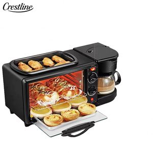 Macchina per Colazione 3-<span class=keywords><strong>in</strong></span>-1 <span class=keywords><strong>in</strong></span> Acciaio Inox 2025, Forno Elettrico, Tostapane, Macchina per Caffè, Padella Multifunzione per Uso Alberghiero - Product Image 4
