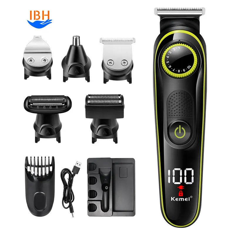 Professional Electric Split Ends Hair Cutting Machine Waterproof Clipper Cordless Face Beard Nose Razor Hair Trimmer For Men