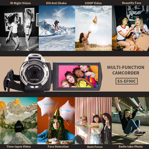Digital Camcorder with IR Night Vision 1080P Full HD 30MP Photo 3 Inch Flip Screen for Selfie DIS Anti Shake Vlog <strong>Camera</strong> - Product Image 5