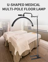 Support de téléphone à lumière demi-lune 50W HD-M8X 3000K-6000K pour salon de beauté, extension de cils, lampe LED avec télécommande sans fil