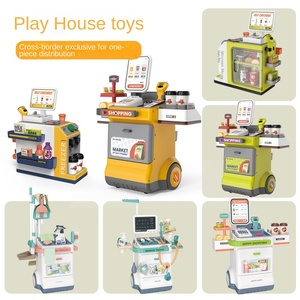Mini 4-6Y para niños Simulación transfronteriza Tarjeta de crédito de plástico <span class=keywords><strong>Casa</strong></span> de compras Postre Bebida Sonido Luz Caja registradora - Product Image 3