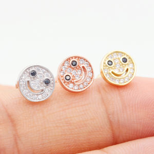 Di Consegna brevi 925 Sterling <span class=keywords><strong>Argento</strong></span> Sorriso Simbolo <span class=keywords><strong>Cartilagine</strong></span> Tragus Orecchino Piercing - Product Image 4