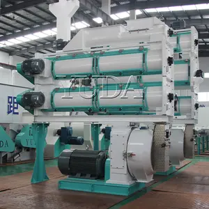 YUDA फ़ैक्टरी पोल्ट्री चिकन रिंग डाई पेलेट फ़ूड मेकर फ़ीड पेलेट बनाने की मशीन 55kw