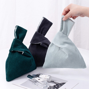 Sac fourre-tout en velours personnalisé avec logo imprimé, réutilisable, mini sac à main pour femme, vente chaude - Product Image 1