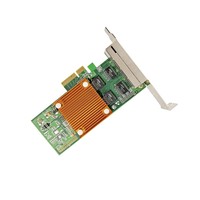 Tarjeta adaptadora de red para servidor PCIe de 4 puertos, tarjeta NIC 10/100/1000M Gigabit Ethernet, compatible con dúplex completo/dúplex medio