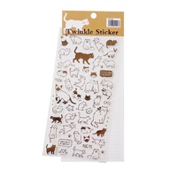 1 feuille/paquet d'autocollants en PVC imperméables à motifs floraux et lettres dorées, autocollants pour scrapbooking, étiquettes cadeaux, décoration, autocollants d'étanchéité