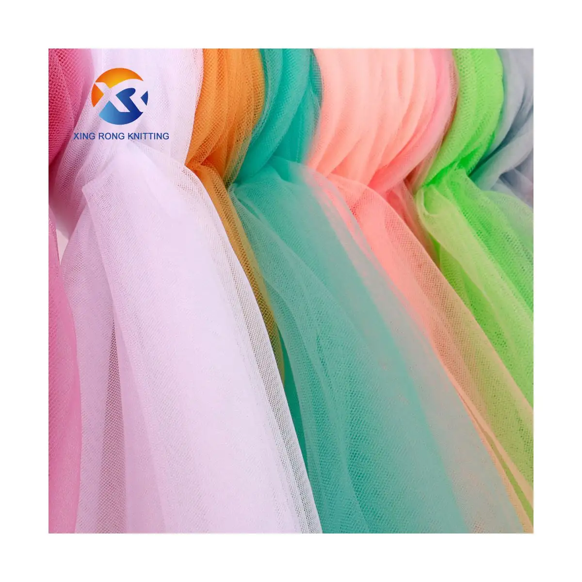 100% nylon tulle Fabric Apparel Textiles nylon tulle fabric for tulle clothes
