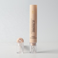 Emballage de tube de traitement des lèvres personnalisé Tube de peinture souple beige avec applicateur PP Tube de compression pour brillant à lèvres baume à lèvres 10ml 15ml 30ml