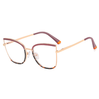 MS 82112, gafas de ojo de gato de diseñador para mujer, montura óptica TR de Metal a la moda, gafas antiluz azul de estilo clásico
