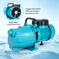 Pompe à jet auto-amorçante haute pression, mini pompe à eau électrique portable avec moteur triphasé pour usage domestique