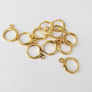 Ek1009 Bông Tai Phát hiện 18K vàng bạc mạ pháp <span class=keywords><strong>Hoop</strong></span> leverback Bông tai móc, mạ vàng Vòng earwires tai dây móc - Product Image 3