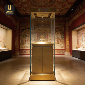 Ultra Clear LED Lit Museum <b>Showcase</b> Custom Made Low Iron Glass Minimalist Frameless Design for Uninterrupted View Eco-Friendly - Product Image 3