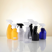 Vente en gros de flacons pulvérisateurs en plastique PET de 500 ml, 600 ml, 750 ml, vides, pour le nettoyage ménager et les soins de la peau, couleur personnalisée, OEM