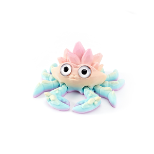 Figuras de Cangrejo Creativas Impresas en 3D, Accesorios Populares para Acuarios con Articulaciones Móviles, Cristales de Gemas Congeladas de Plástico - Product Image 3