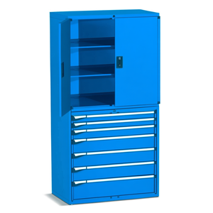 Fami Master Key Comfort C0-Eh=54X27 <b>Drawer</b> Cabinet 7 <b>Drawers</b> L1020 D598 H2000 Gentian Blue Ral5010 <b>Tool</b> Storage - Product Image 2