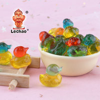 Bonbons gélifiés Lechao en forme de canard mignon, saveurs de fruits assorties, bonbons gélifiés 3D en forme de canard, vente en gros pour les fêtes