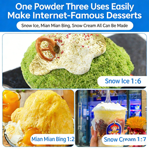 Poudre de <span class=keywords><strong>glace</strong></span> de taro flocon de neige, texture lisse, faible teneur en sucre, idéale pour les desserts d'été, prix de gros pour les vendeurs de rue, crème glacée aromatisée - Product Image 5