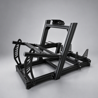 Cockpit de simulation de course complet 4080 avec siège baquet et supports pour volant et pédales – Rig de simulateur de course robuste pour jeux de conduite
