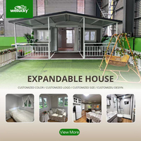 Prix usine : Micro-maison conteneur préfabriquée extensible de 20/40 pieds avec terrasse et auvent, unité de logement mobile
